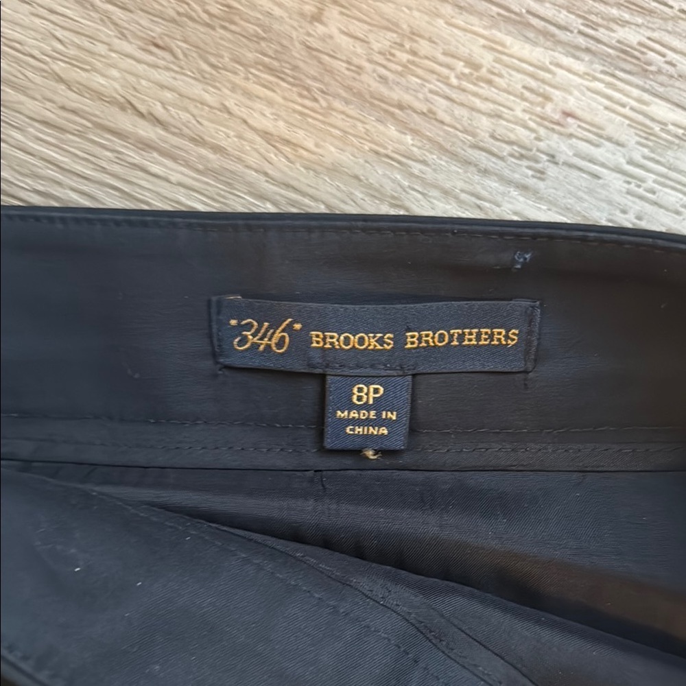 Brooks Brothers Asymmetrical Navy Pencil Skirt Blue Womens structured Skirt - Picture 4 of 11